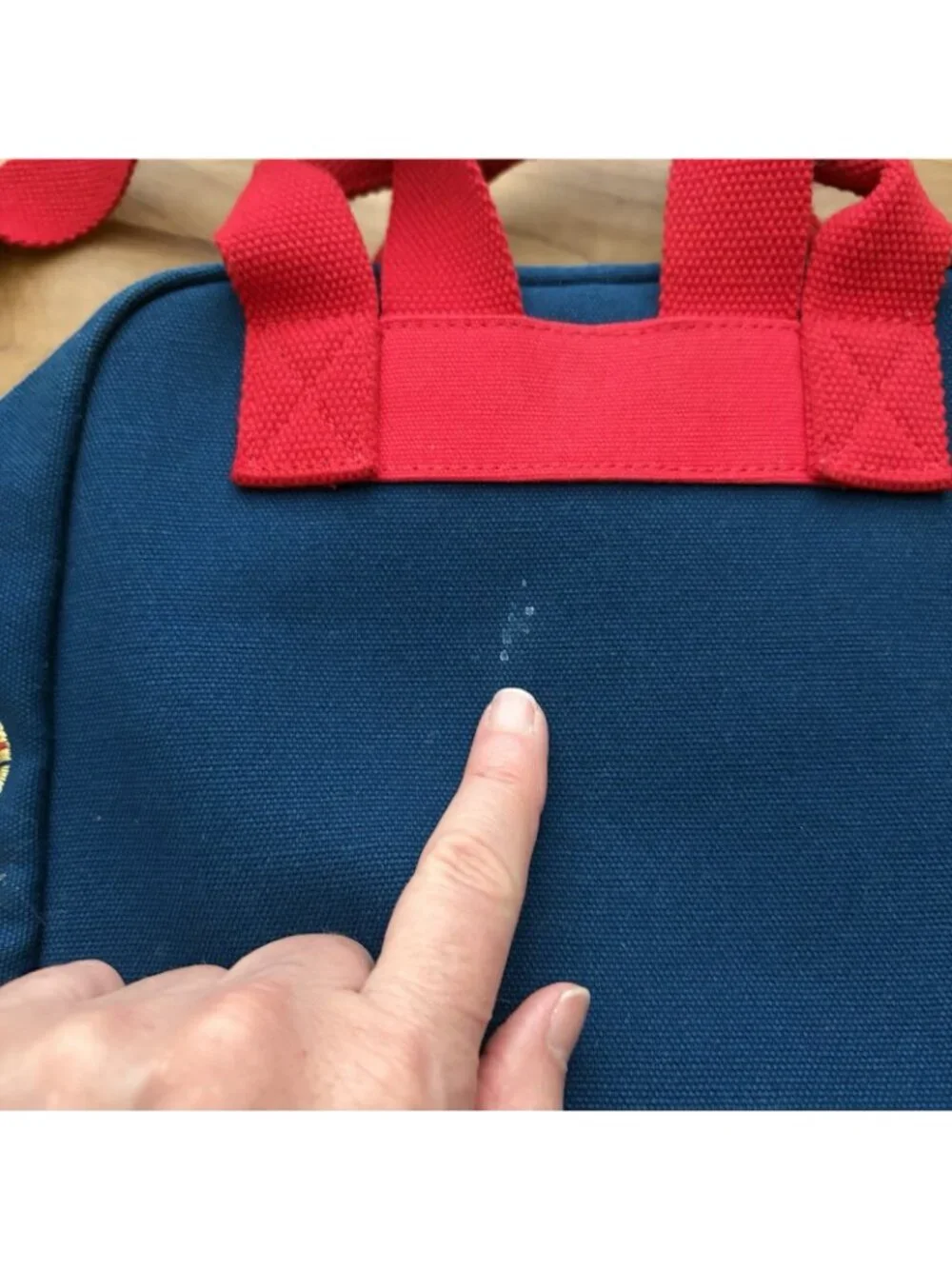 Disney Parks Loungefly Captain Marvel Canvas Mini Backpack Blue Red